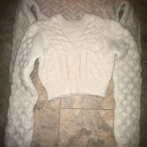 Two Cropped Women’s Sweater by Zara and Jessica Simpson in Beige size XS